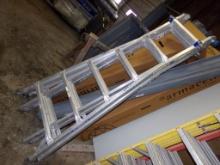 25' Combination Step/Straight Ladder, 300lb OSHA, Aluminum (Outside)