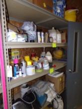 Contents Of Storage Shelves - Anchor Straps, Tyvec Coveralls, Boots, Spraye