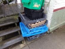 Large Stack Of Dishwasher Trays By Back Door, (Outside)