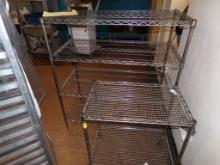 (2) Stainless Steel Wire Shelves, 48'' x 24'' 4 Tier and 30'' x 18'' 2 Tier