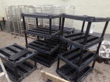 Large Group Of Black Plastic Shelving(Outside)