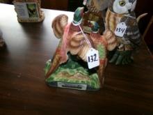 Ski Country Creme de Menthe Fighting Pheasants Decanter