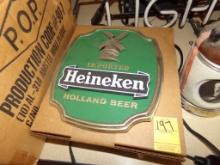 Vintage Heineken Plastic Sign