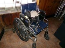 Black Wheelchair with Leg Supports