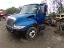2004 Blue International 4300 Cab and Chassis, Auto, DT466, Single Axle, Lif