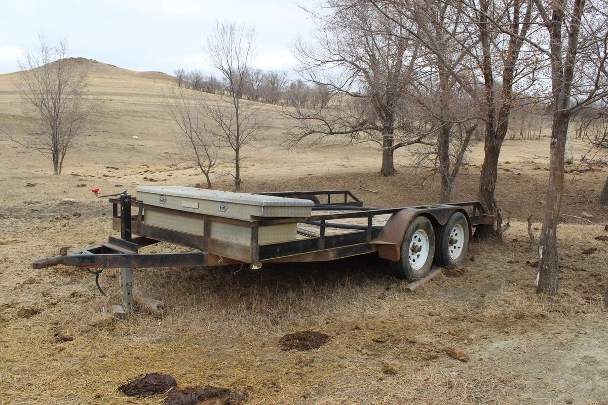 14' Bumper Flat Bed Trailer