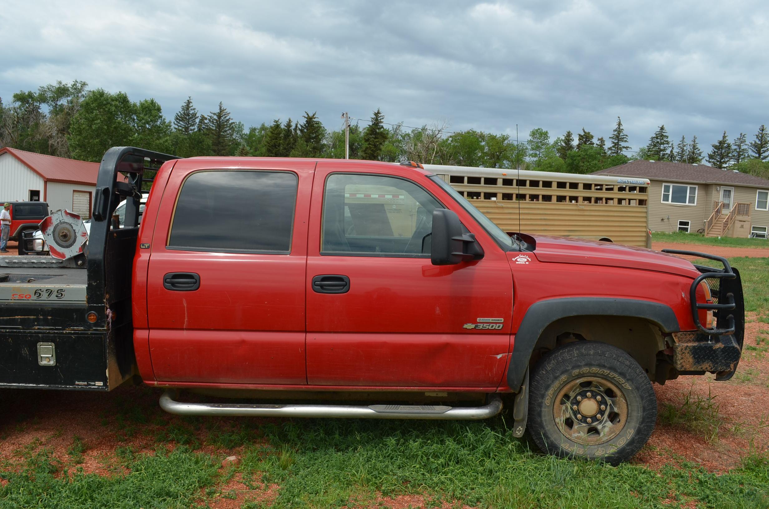 2006 Chevy 3500 Duramax 4-Door Red Pickup