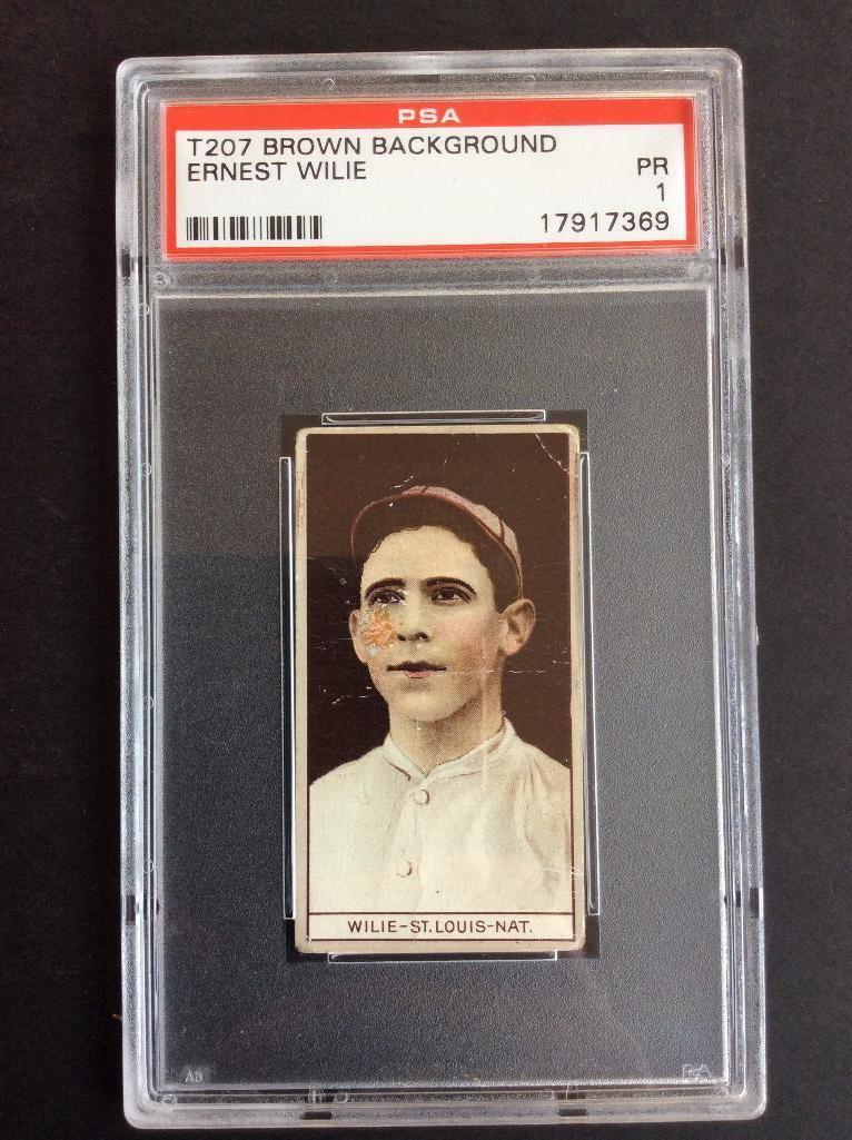 1912 T207 Brown blackground Ernest Wilie