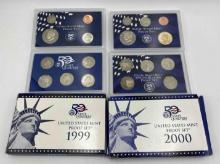 US Proof Sets: 1999-2002 in original packaging (4 total)