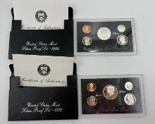 1995-1998 US Mint Silver Proof Sets in original packaging