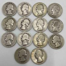 (14) 1932 G/VG, 1935 G/VG, 1936 VF, 1937 VF, 1939 VF Washington Silver quarters. (18 pieces total)