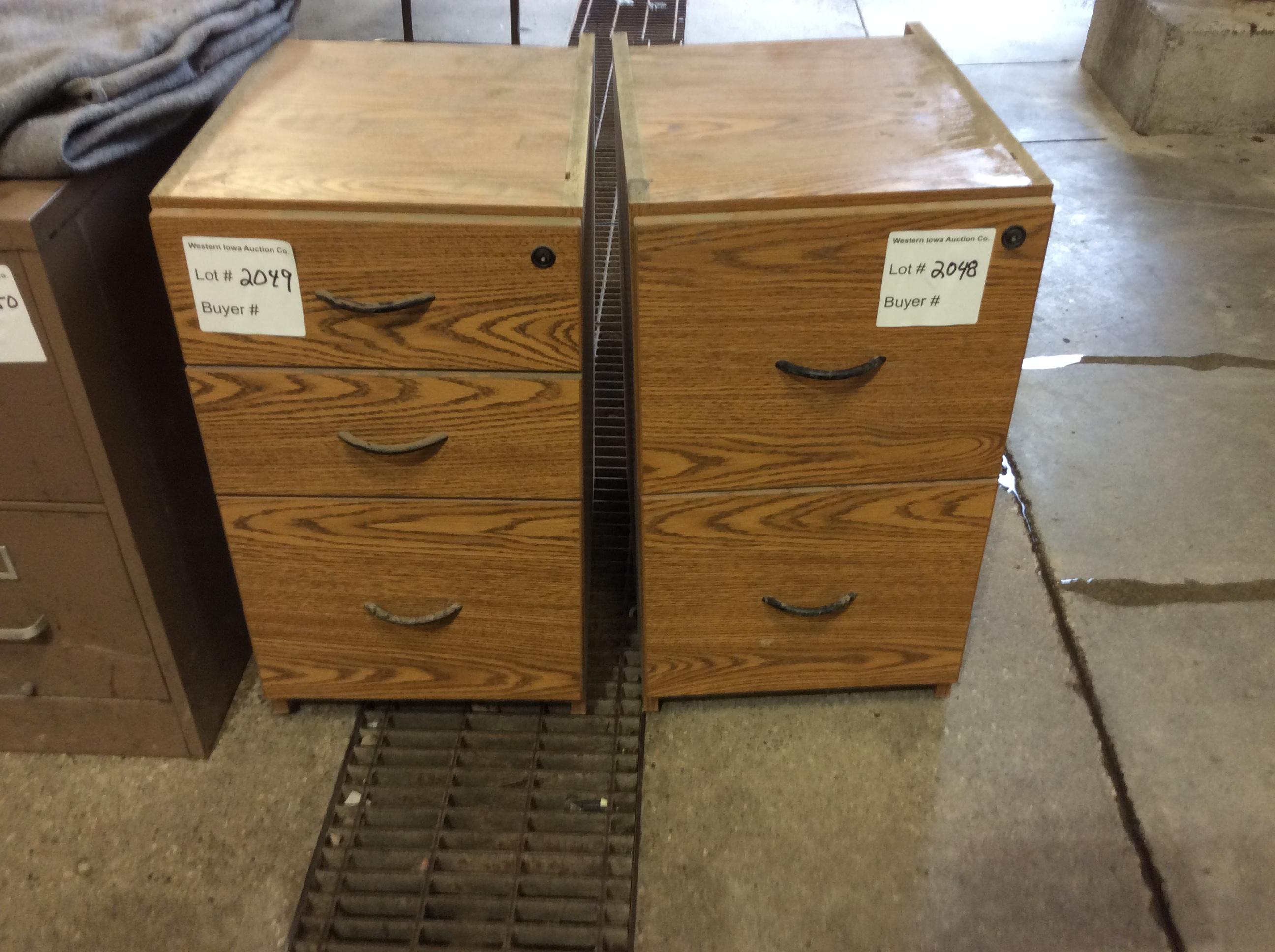 2 Drawer Wood Filing Cabinet