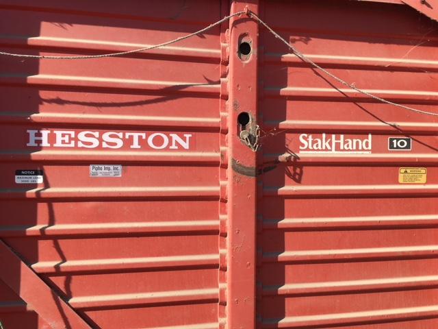 Hesston Stak Hand 10 stacker.