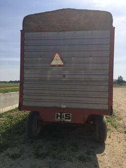 H&S 7+4 Twin Auger 16' steel forage box