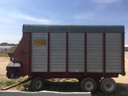 H&S 7+4 Twin Auger 16' steel forage box