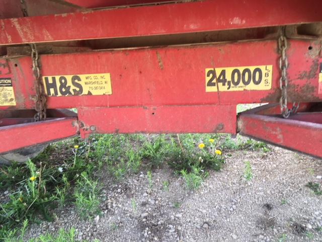 H&S 7+4 Twin Auger 16' steel forage box