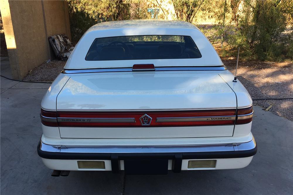 1990 CHRYSLER MASERATI TC CONVERTIBLE