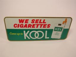 NOS Kool Cigarettes single-sided tin sign with period cigarette pack graphic.