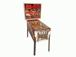 Very cool Bally Nitro Ground Shaker 4-player 25-cent pinball machine.