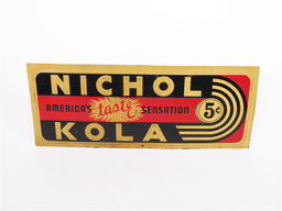 1930S NICHOL KOLA EMBOSSED TIN GARAGE SIGN