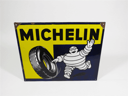 1947 MICHELIN TIRES PORCELAIN AUTOMOTIVE GARAGE SIGN