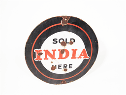 CIRCA 1930S INDIA TIRES PORCELAIN AUTOMOTIVE GARAGE SIGN