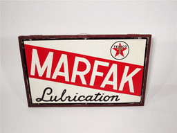 CIRCA LATE 1940S-EARLY 50S TEXACO OIL MARFAK LUBRICATION TIN SIGN