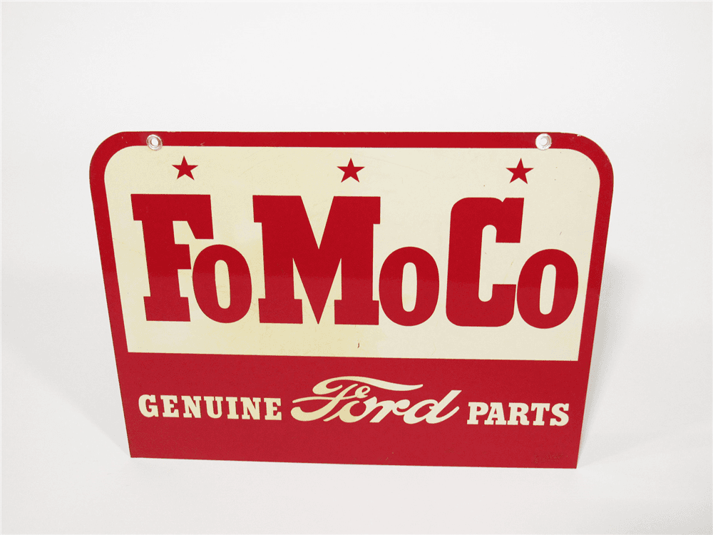 LATE 1950S-EARLY 60S FOMOCO GENUINE FORD PARTS TIN SERVICE DEPARTMENT SIGN