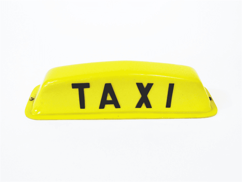 1960S YELLOW CAB TAXI MARQUEE SIGN
