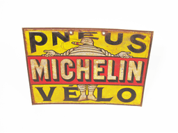 LATE TEENS MICHELIN PNEUS V...LO (BICYCLE TIRES) TIN GARAGE SIGN