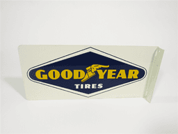 1961 GOODYEAR TIRES TIN PAINTED FLANGE SIGN