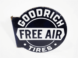 CIRCA LATE 1920S-EARLY 30S GOODRICH TIRES PORCELAIN FLANGE SIGN