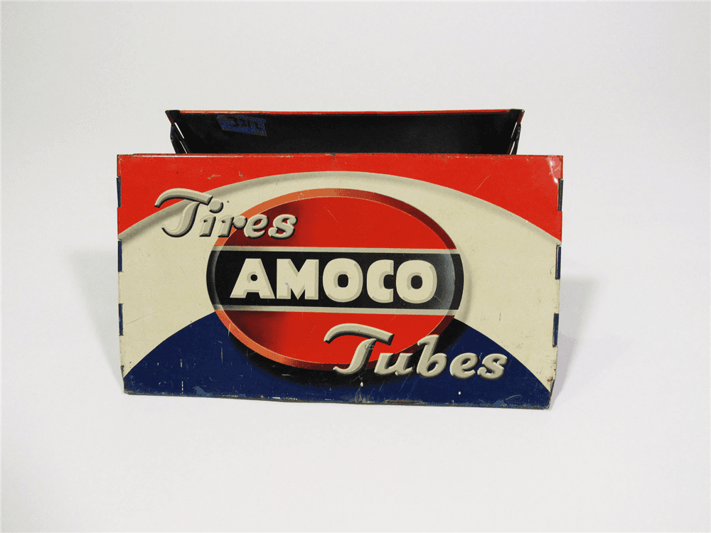 CIRCA 1940S AMOCO TIRES TUBES SERVICE STATION METAL TIRE DISPLAY