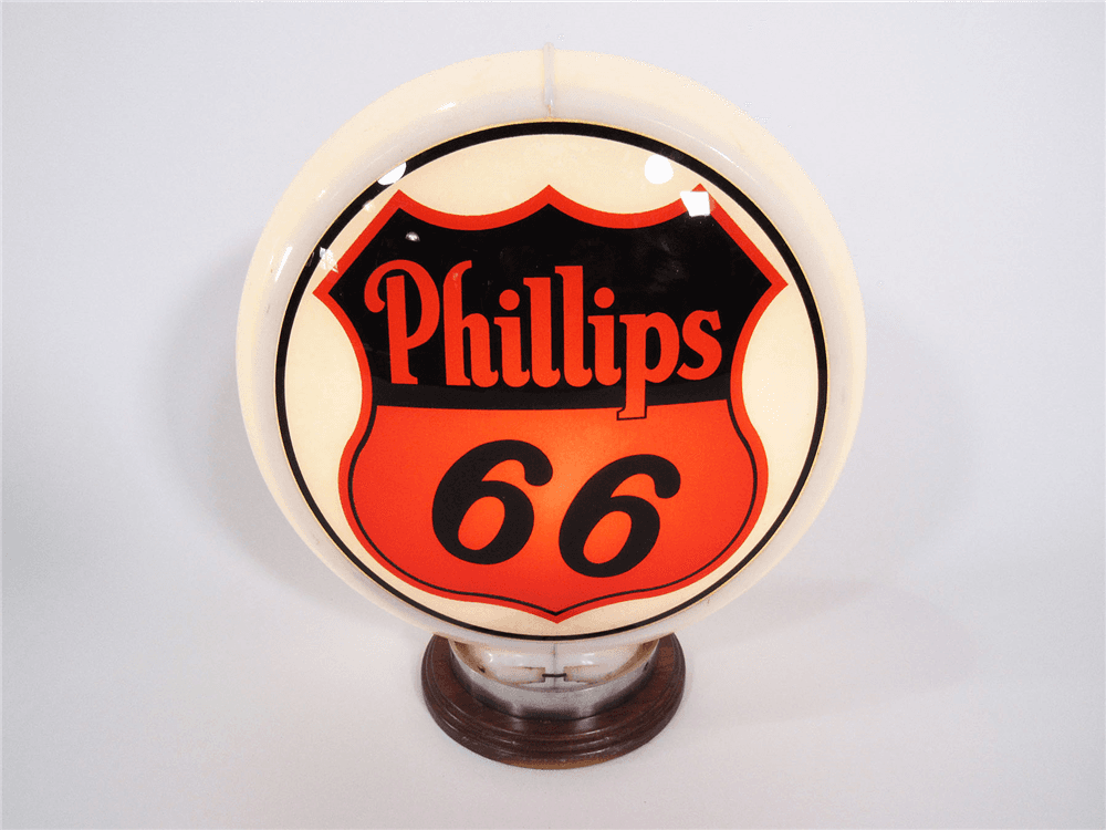 CIRCA 1940S-50S PHILLIPS 66 GASOLINE GAS PUMP GLOBE