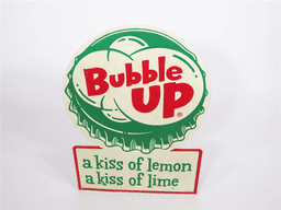 1950S BUBBLE UP SODA TIN SIGN