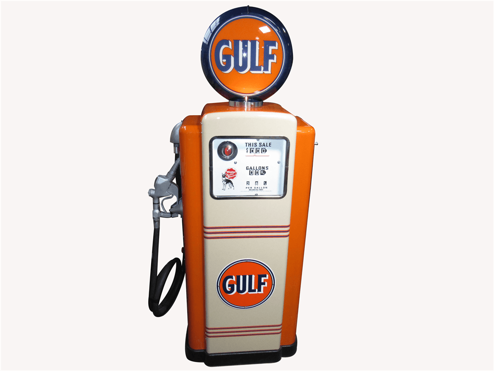 EARLY 1950S GULF OIL RESTORED SERVICE STATION GAS PUMP