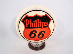 CIRCA 1940S-50S PHILLIPS 66 GASOLINE GAS PUMP GLOBE