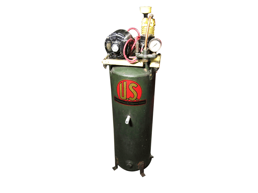 CIRCA LATE 1920S UNITED STATES AIR COMPRESSOR FILLING STATION AIR DISPENSER