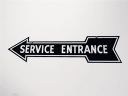 CIRCA 1940S-50S FORD SERVICE ENTRANCE PORCELAIN SERVICE DEPARTMENT SIGN