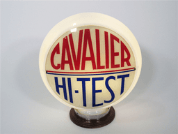 CIRCA 1940S CAVALIER HI-TEST GASOLINE GAS PUMP GLOBE