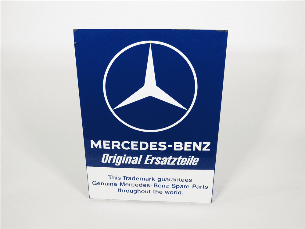 1960S MERCEDES-BENZ ORIGINAL ERSATZTEILE (PARTS) PORCELAIN DEALERSHIP SIGN