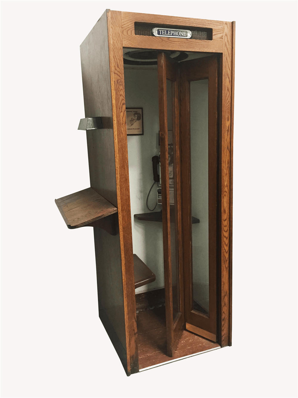 1930S-40S BELL TELEPHONE WOODEN PHONE BOOTH