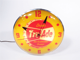 1958 TRU-ADE ORANGE SODA LIGHT-UP DINER CLOCK