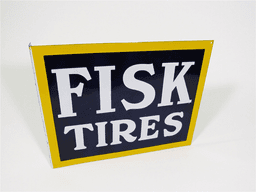 1930S-40S FISK TIRES PORCELAIN AUTOMOTIVE GARAGE SIGN