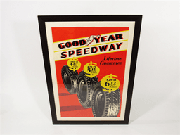 1930S GOODYEAR SPEEDWAY TIRES SERVICE DEPARTMENT SALES POSTER