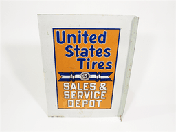 LATE 1920S-EARLY 30S UNITED STATES TIRES TIN GARAGE FLANGE