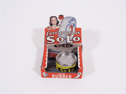 1930S-40S SO-LO EASY SPREAD ON TIRE AND RUBBER COUNTERTOP DISPLAY