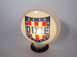 1950S DIXIE GASOLINE GLASS GAS PUMP GLOBE