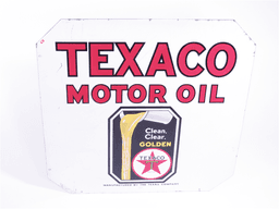 1930 TEXACO MOTOR OIL PORCELAIN SERVICE STATION SIGN