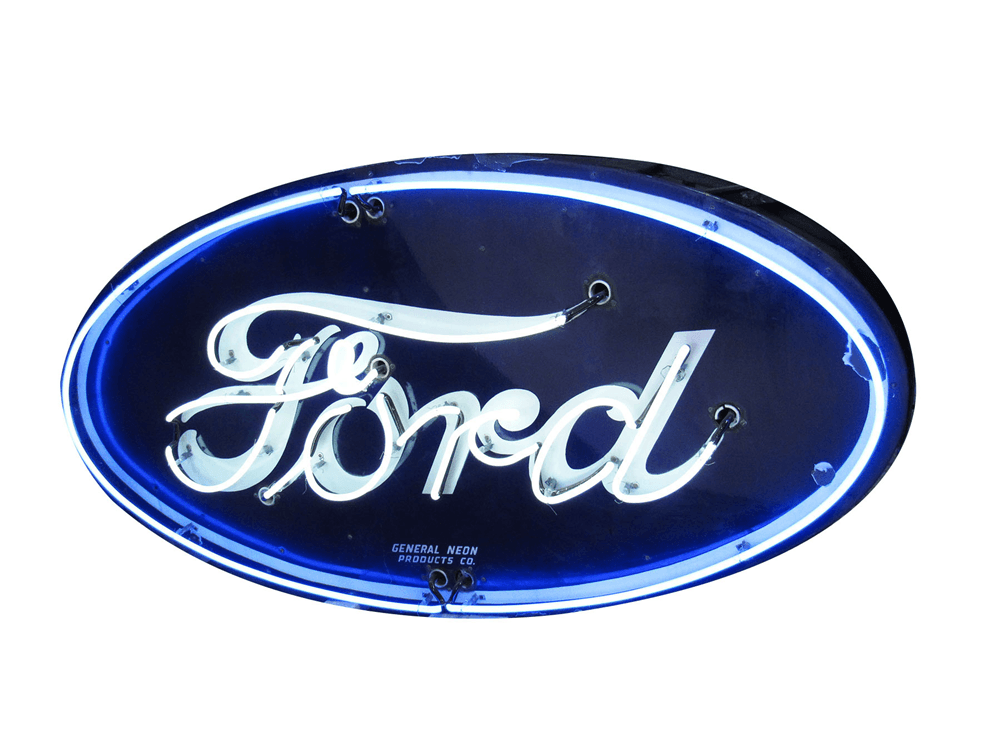 1930S FORD AUTOMOBILES NEON PORCELAIN DEALERSHIP SIGN